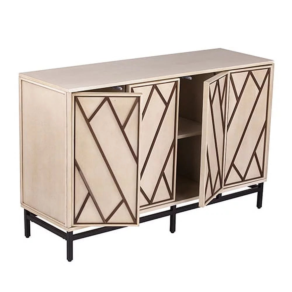 Antique Cream Black Buffet Z590