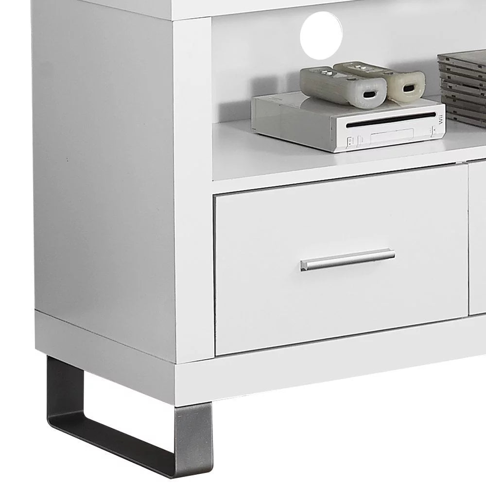 White 2 Pack TV Stand with Storage O11369