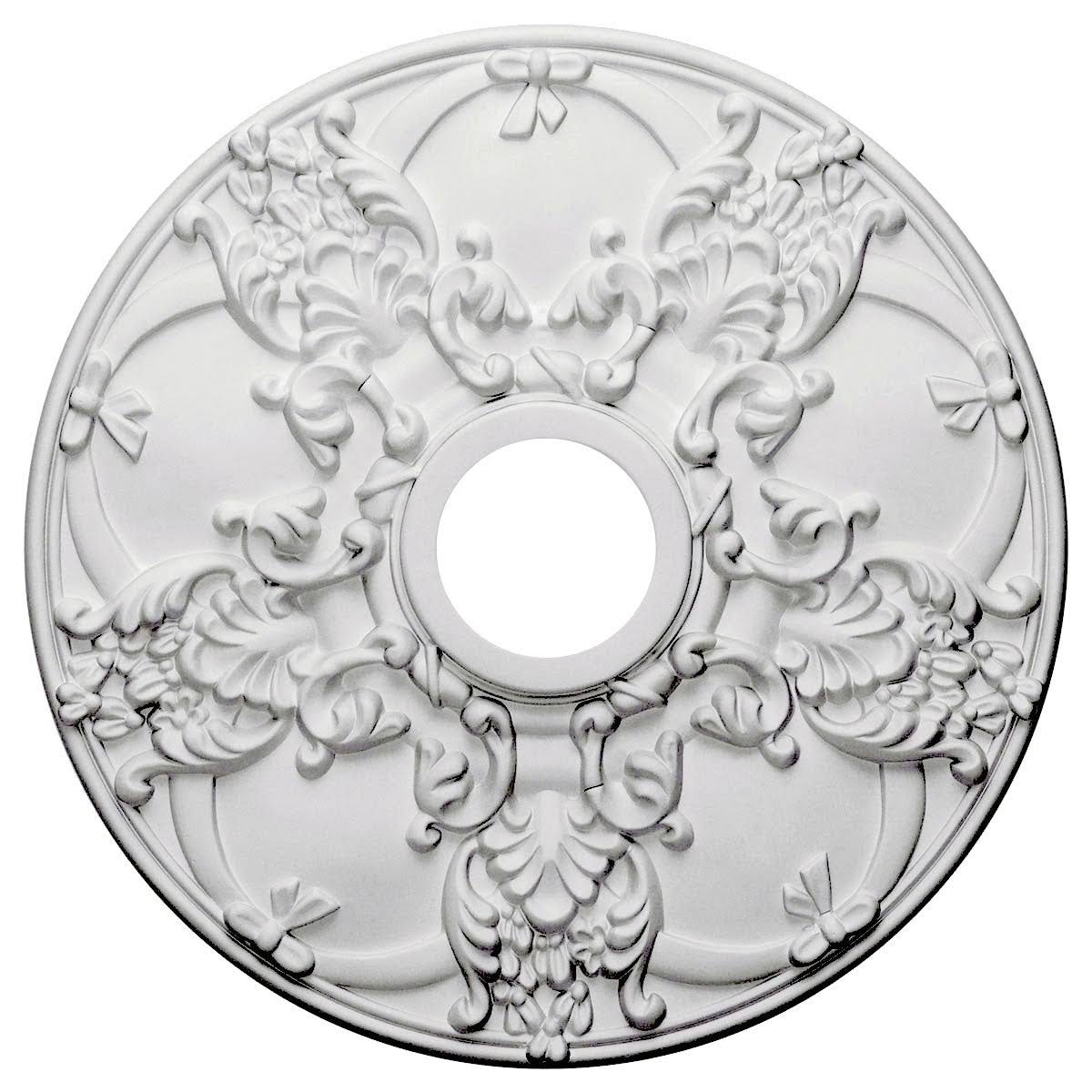 18x22OD x 3 1/2x22ID x 1 3/8x22P Hand-Painted Stone Hearth Crackle Ceiling Medallion G37350