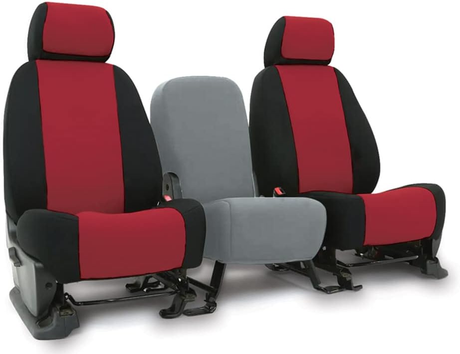 Custom Fit Pickup Truck Neoprene Front Seat Covers Red Rose & Black K66732