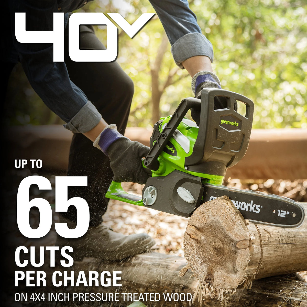 40V Cordless Chainsaw with Battery & Charger U917