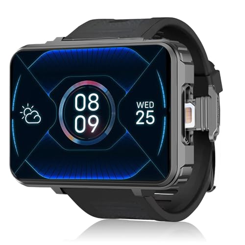 4G Smart Watch Phone, Android 10.7 MTK6762 Quad Core 4GB+64GB Smartwatch 2.4" Large Screen 1500mAh Dual Camera WiFi Bluetooth GPS Fitness Activity Tracker L31962