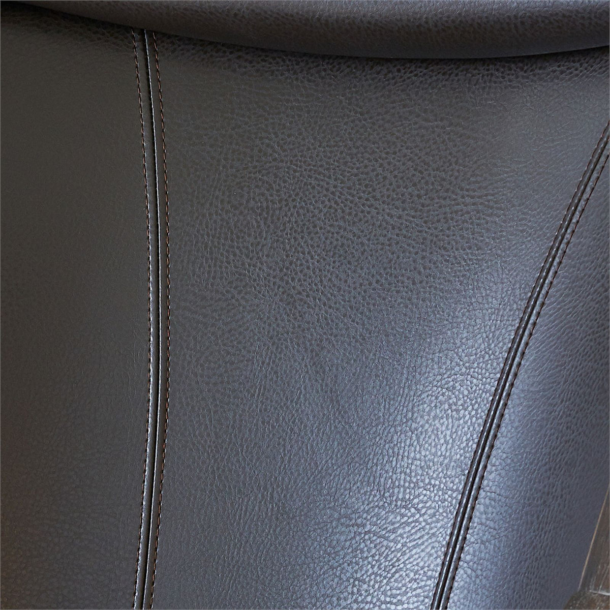 Gray Leather Chair & Ottoman Set P947790