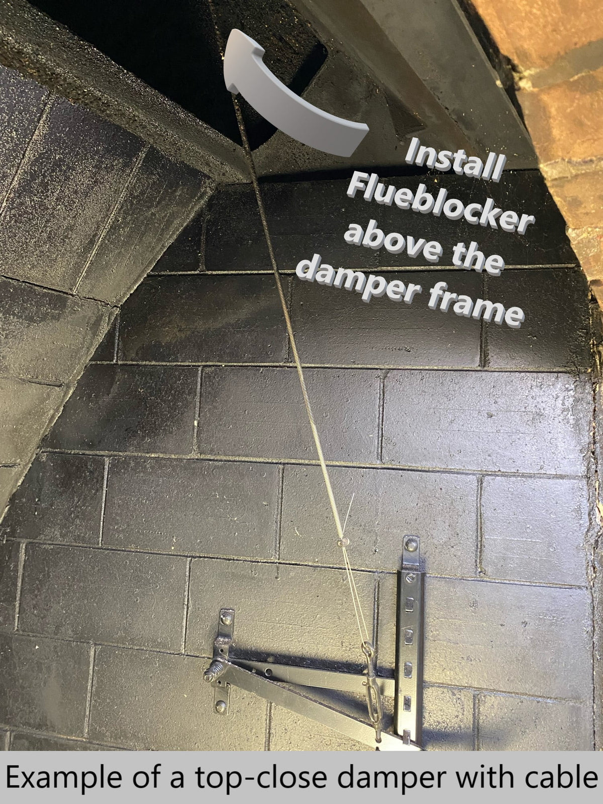 Rectangular Chimney Flue Draft Stopper B9844