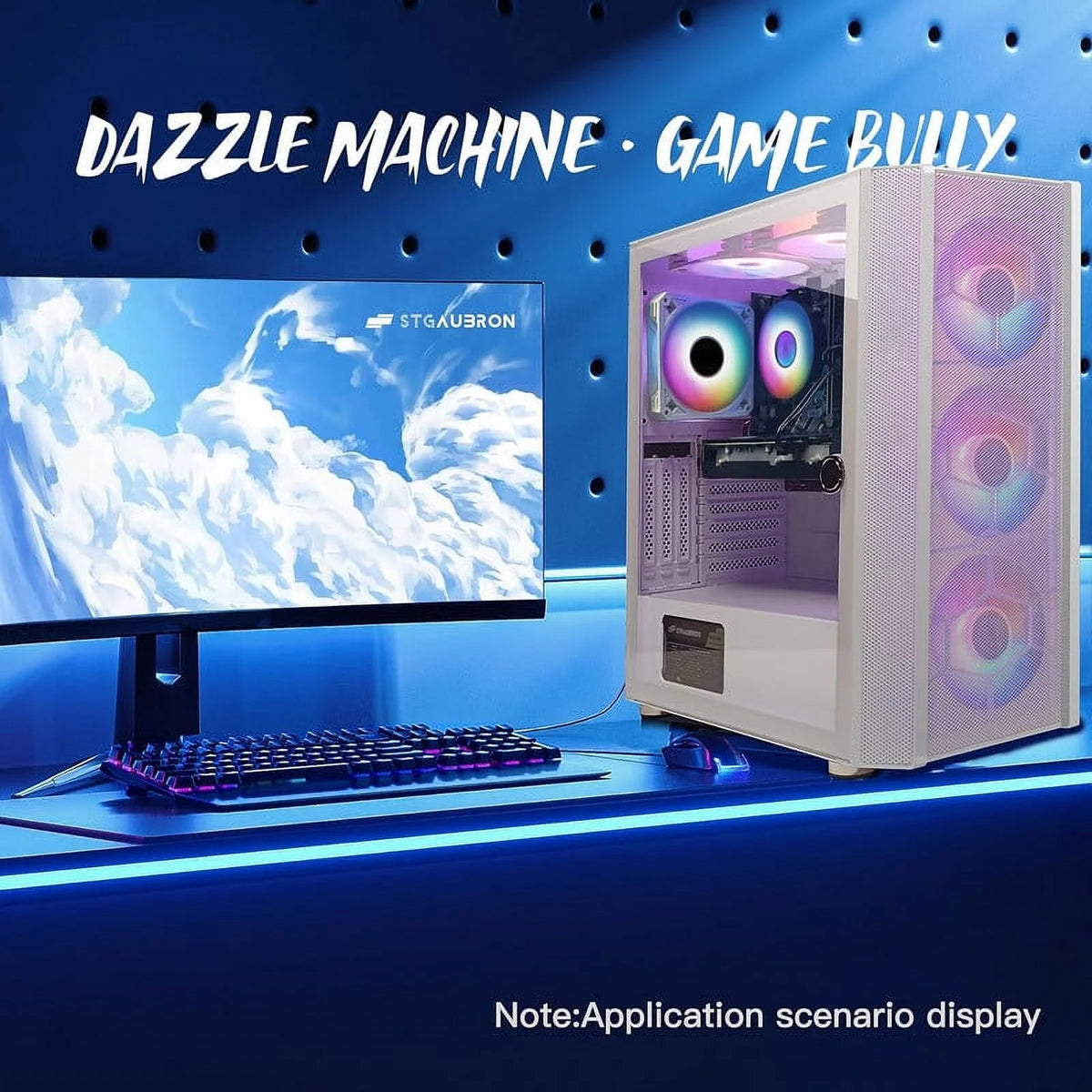 Gaming Desktop PC, Intel Core i7 3.4G up to 3.9G, 16G RAM, 1T SSD, Radeon RX 5600 XT 6G W63642