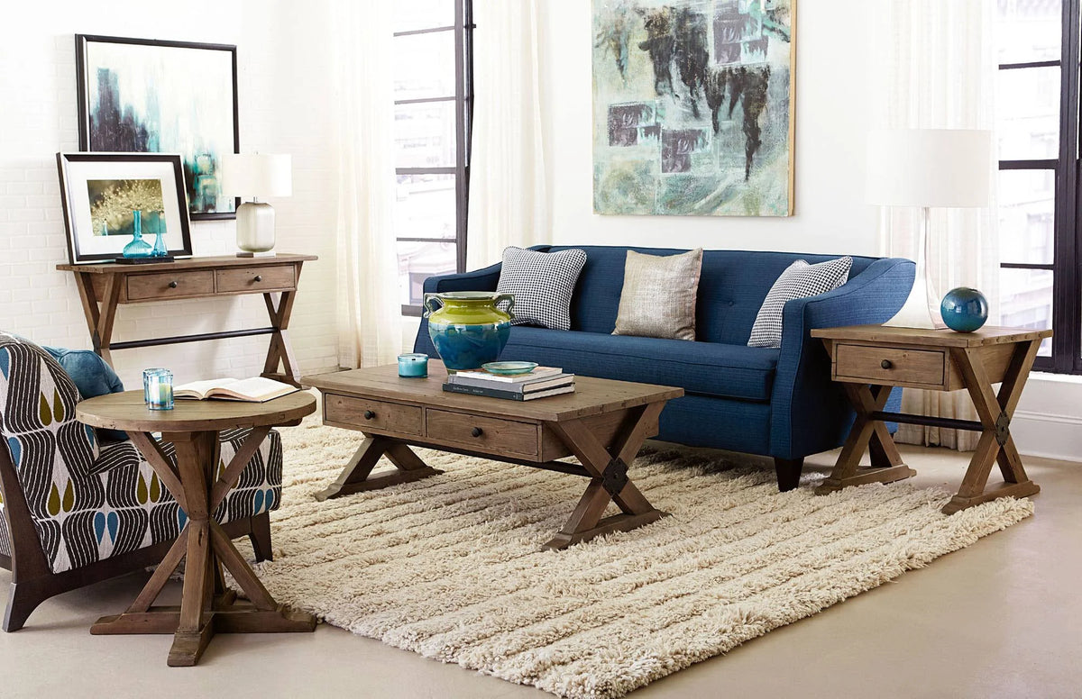 Trestle Drawer End Table P92122