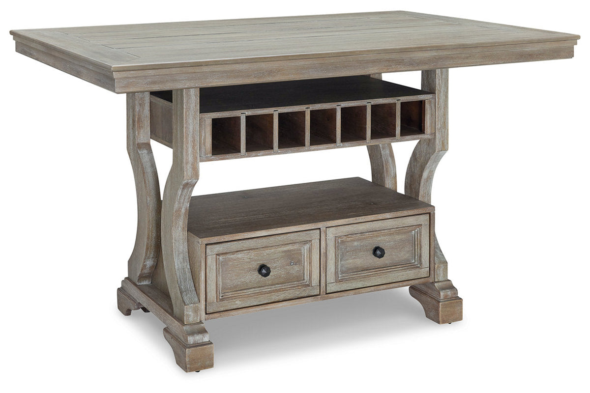 Rectangular Wood Dining Table in Light Gray Y80592