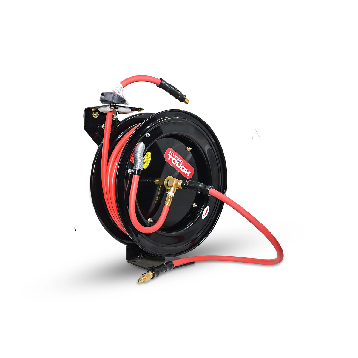 Heavy Duty Steel Hose Reel 3/8 in x 50 ft Rubber Air Hose A998618