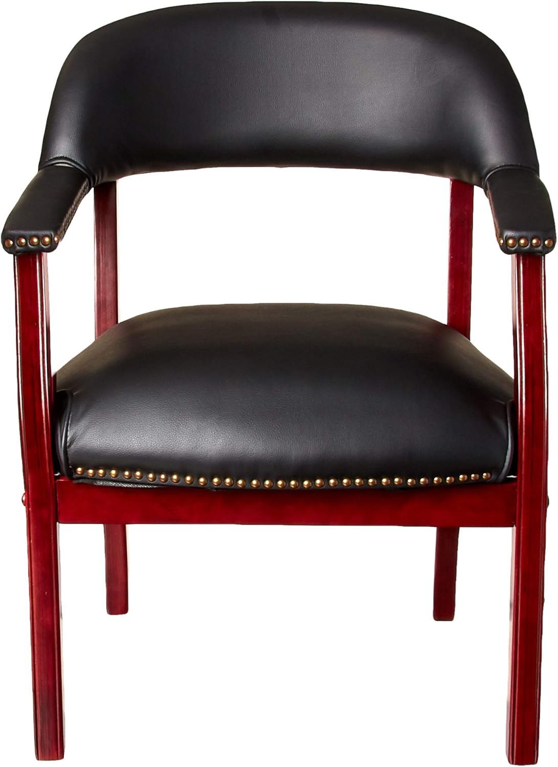 Black Vinyl Captain’s Chair N254323
