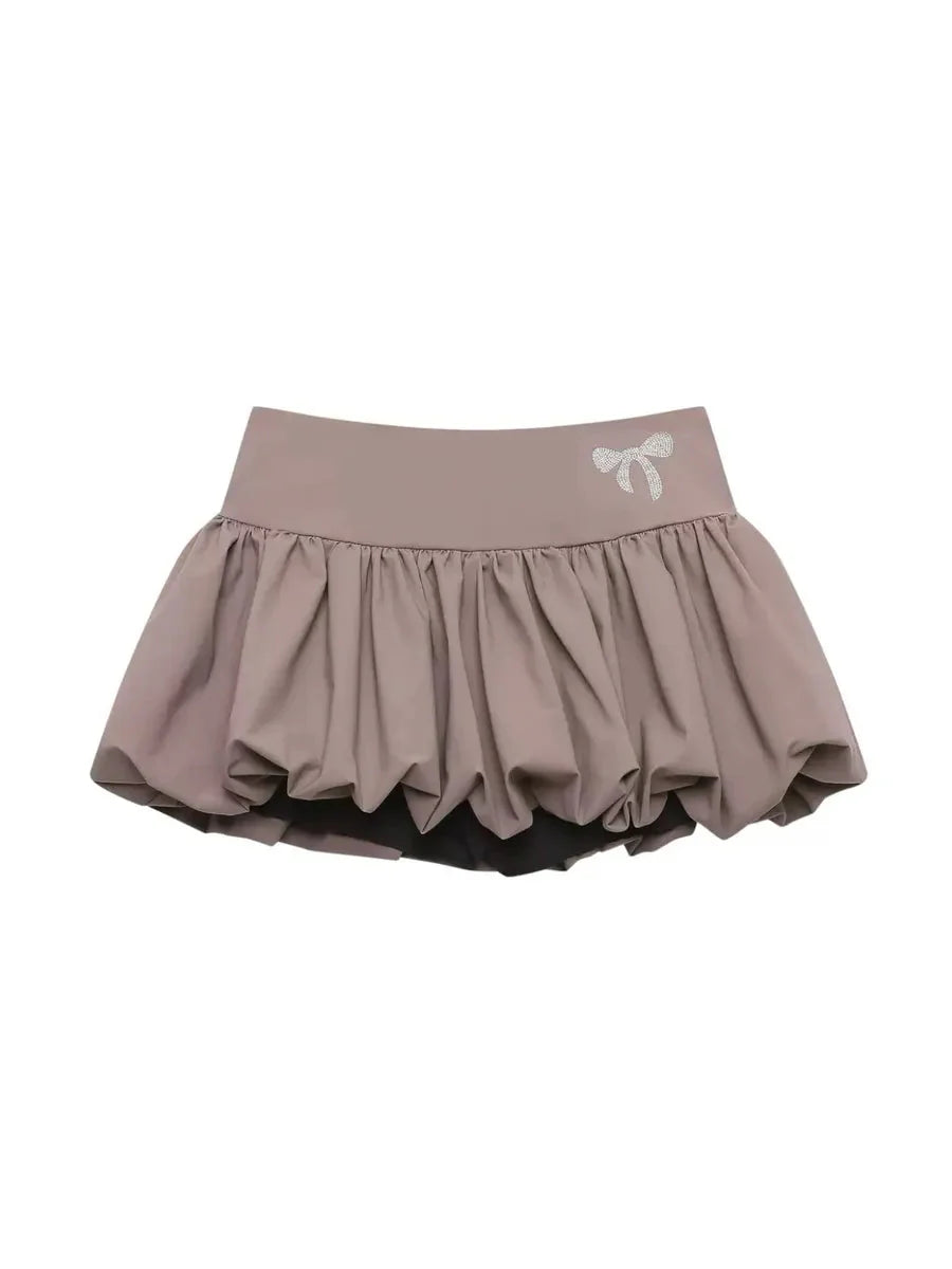 Ribbon Bubble Mini Skirt C632662