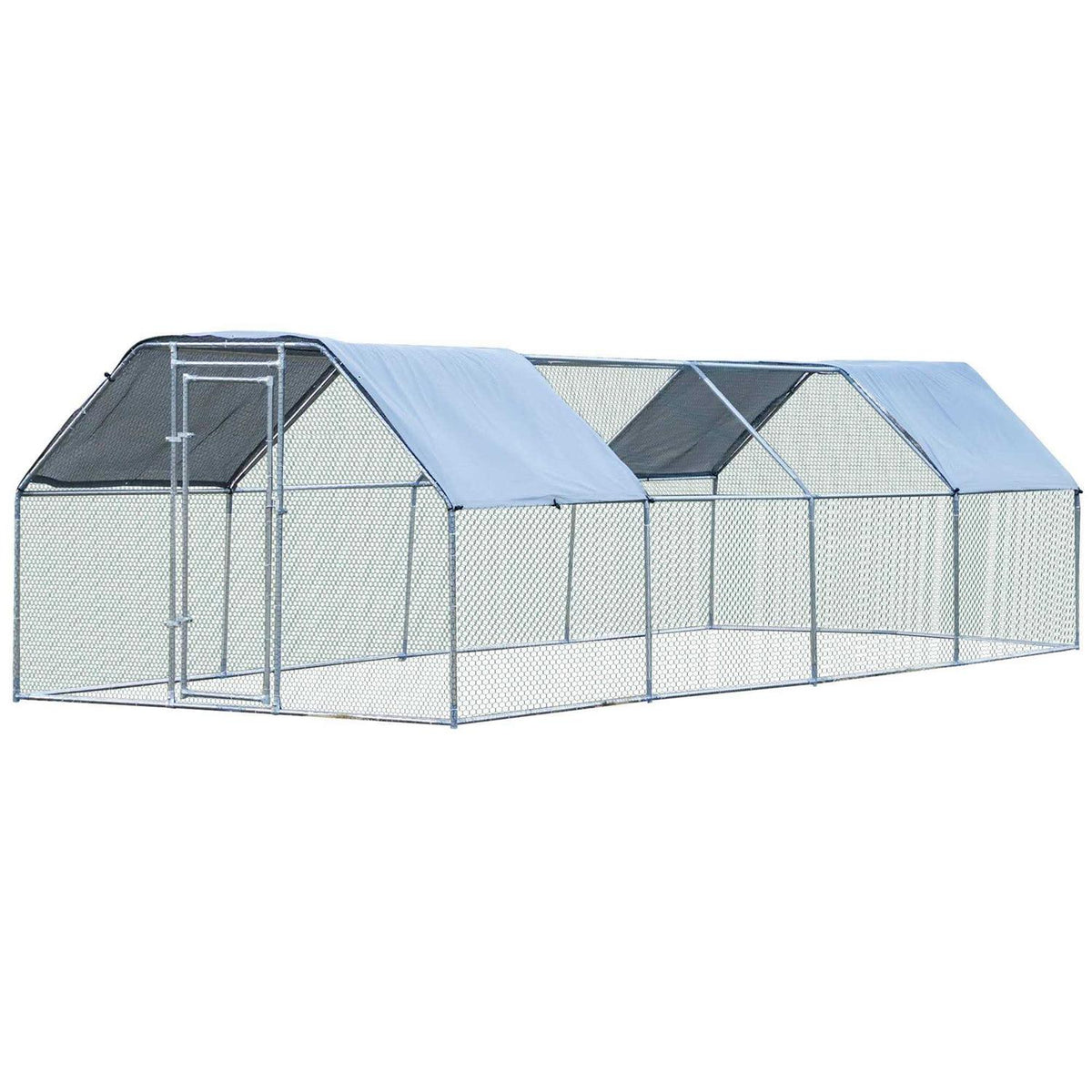 Galvanized Metal Chicken Coop with Cover J18775