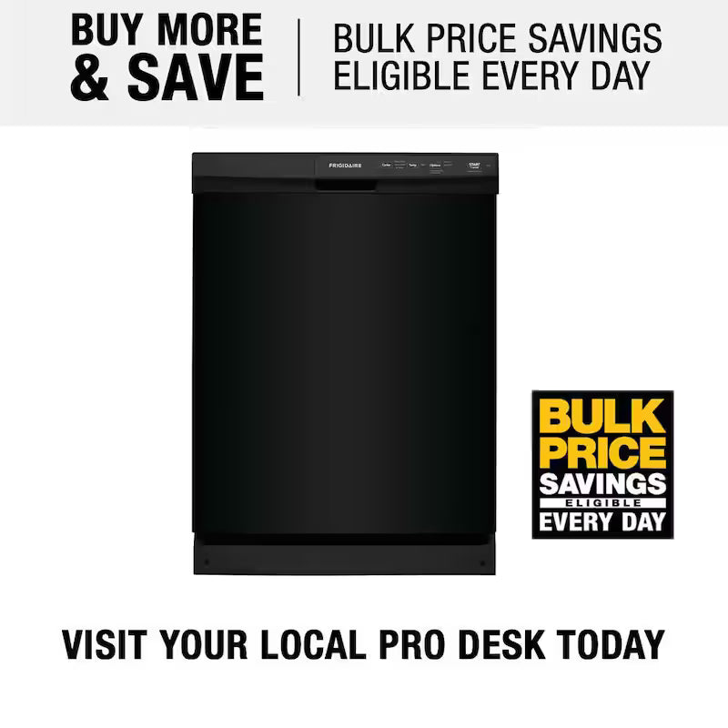 Black 24 In. Built-In Tall Tub Dishwasher with 3-Cycles A562
