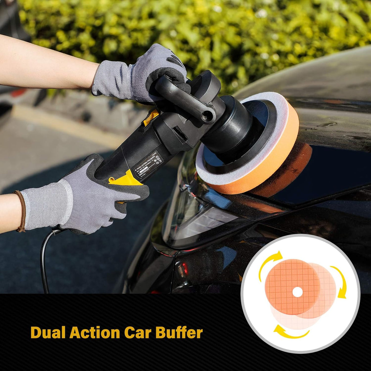 6 Inch Dual Action Polisher with Variable Speeds Y3300