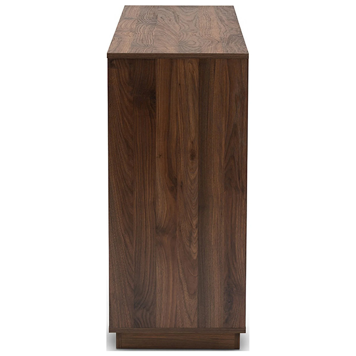 White and Walnut 6-Drawer Wood Dresser D288