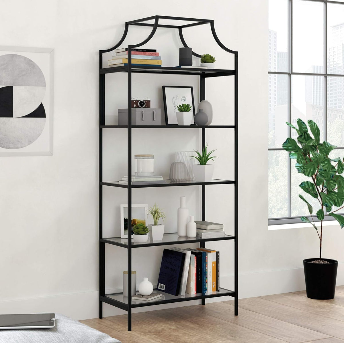 Black Finish Bookcase X302027
