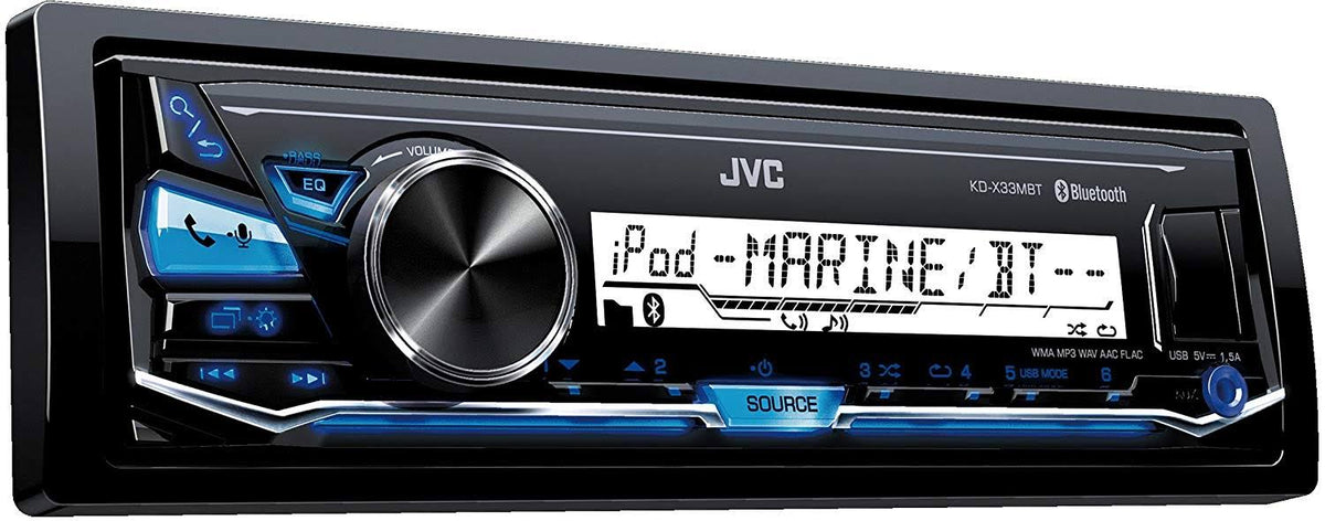 Marine Vehicle Stereo Receiver with Bluetooth and USB Inputs U2615