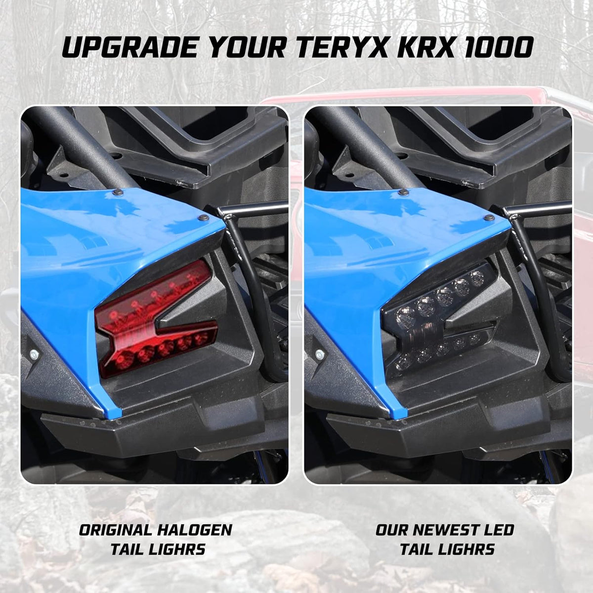 Smoked LED Tail Lights for Kawasaki Teryx KRX 1000 K353