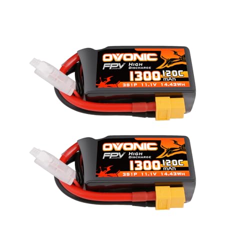 11.1V 1300mAh 3S RC Battery with XT60 Plug (2 Pack) G96750
