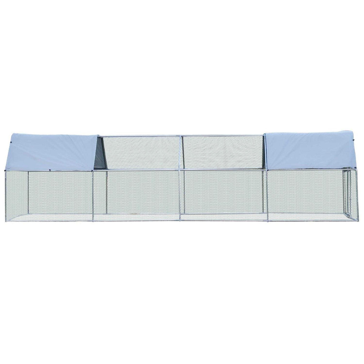Galvanized Metal Chicken Coop with Cover J18775