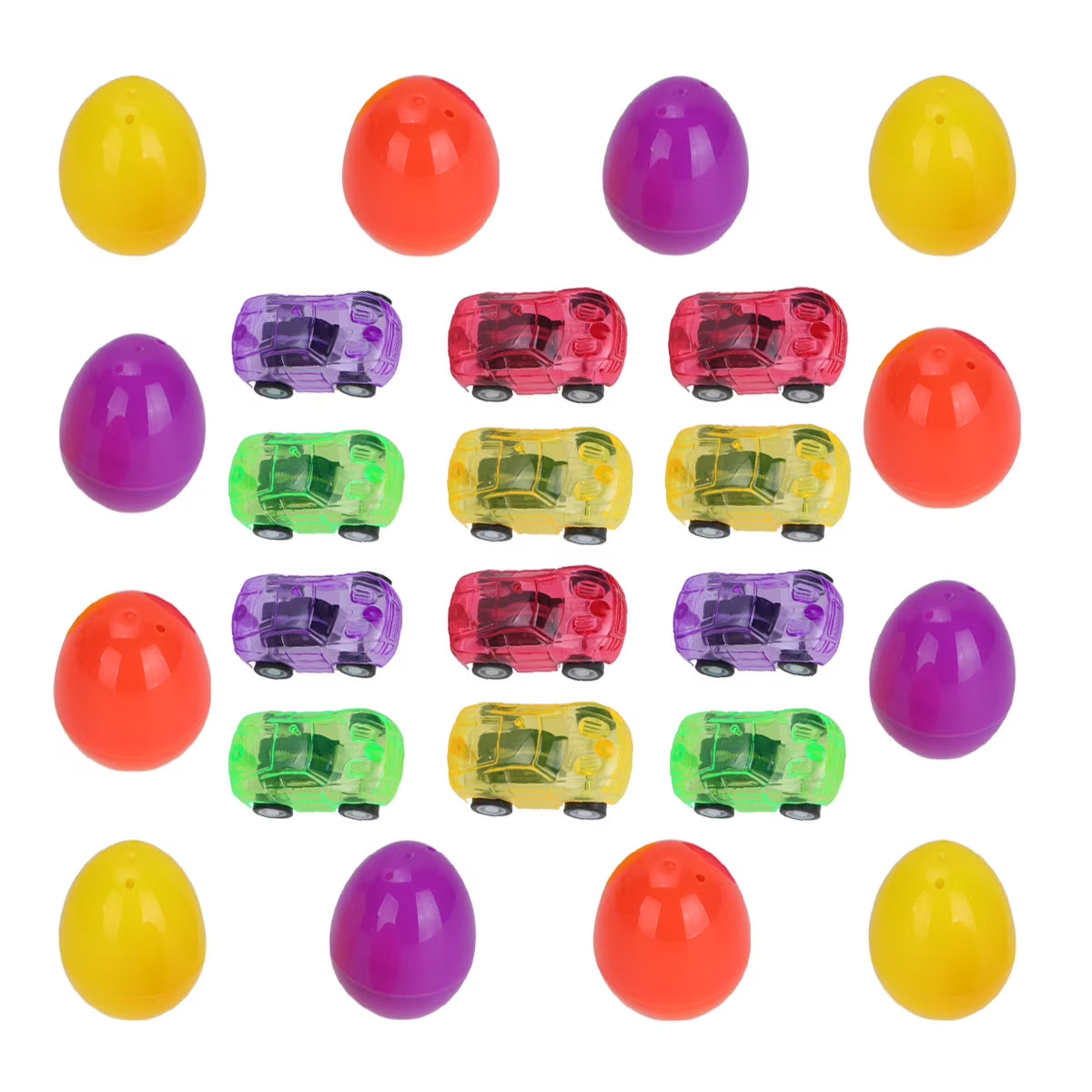 12 Set Easter Surprise Egg and Car Toy H2752