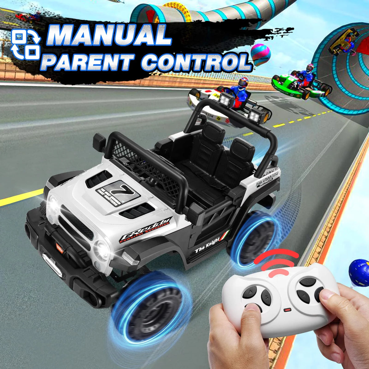 12 V Electric Ride on Truck Car with Parent Control D438424