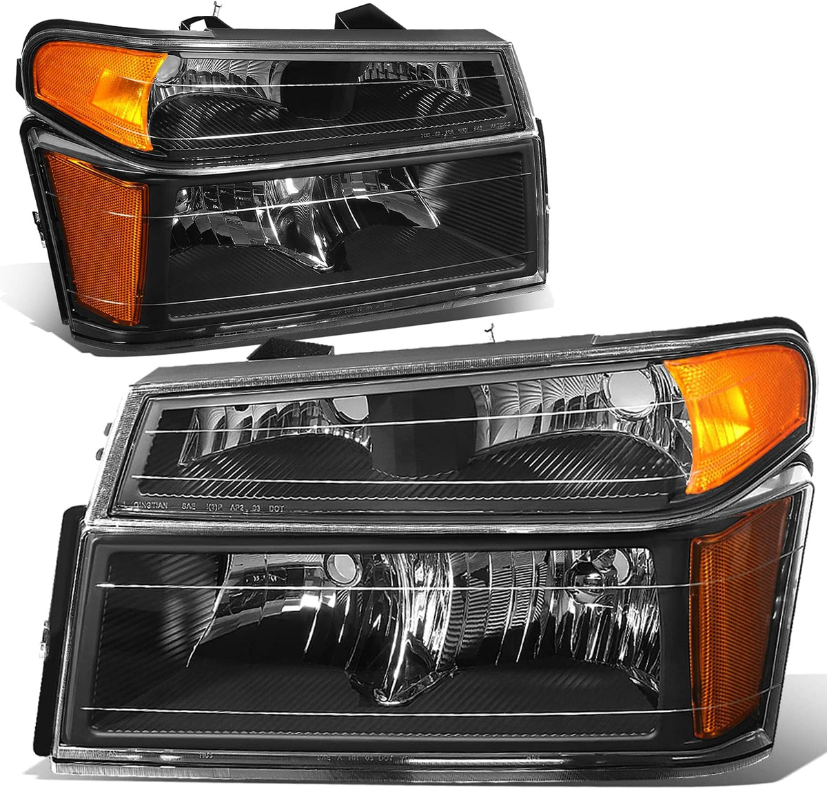 Black Housing Amber Corner Headlights with Signal Lights I82242