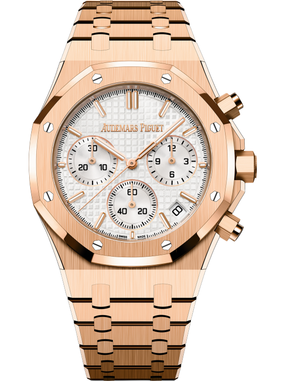 Pink Gold Silver-Toned Dial Chronograph 41mm M821375