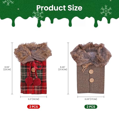 4 Pieces Christmas Wine Bottle Cover Set G452