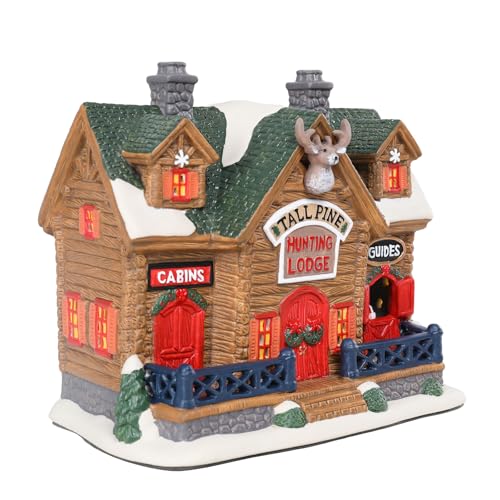 Lighted Ceramic Christmas Village Houses Decorations 8.5" J768179