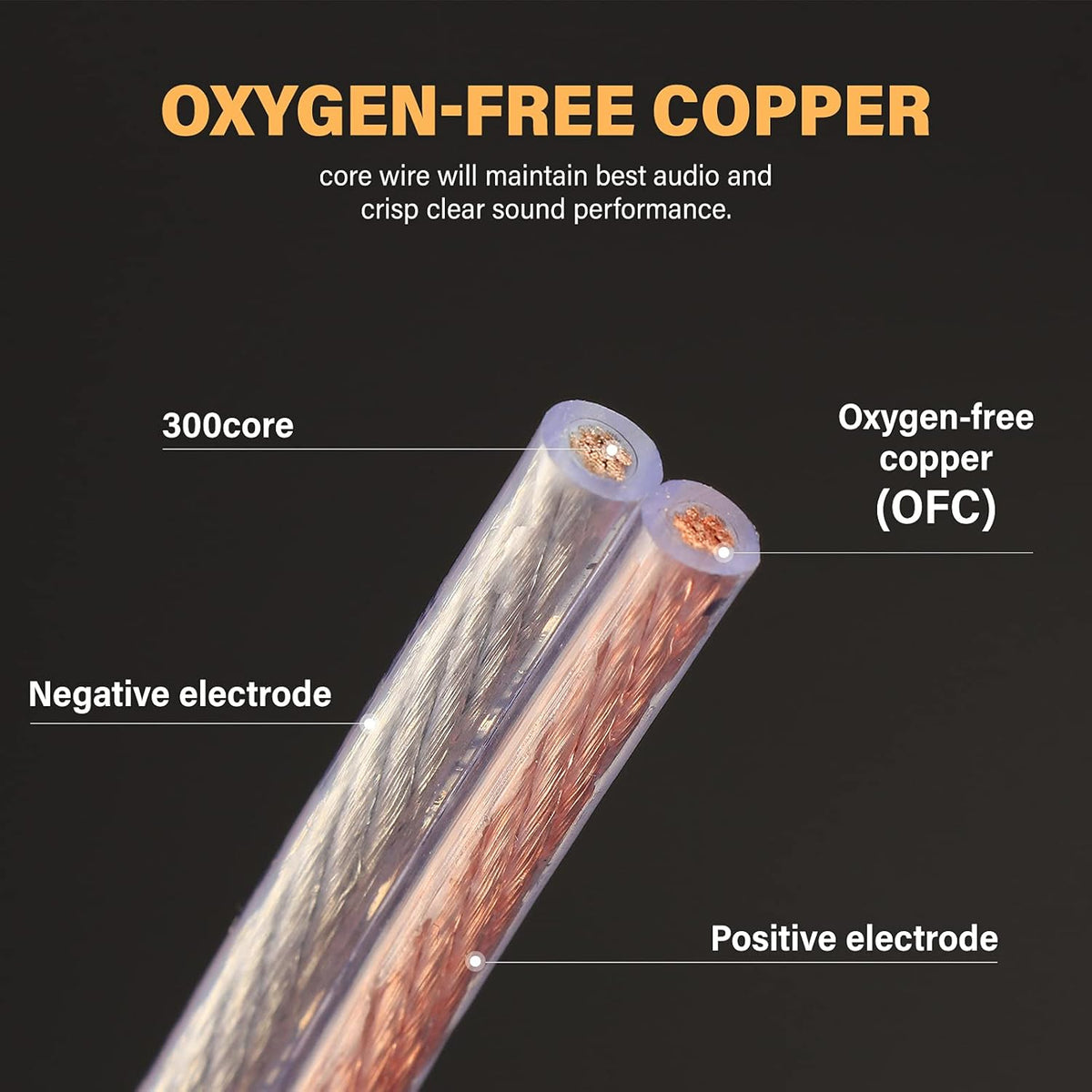 13AWG Oxygen-Free Copper Speaker Cables with Banana Plug Tips E911834
