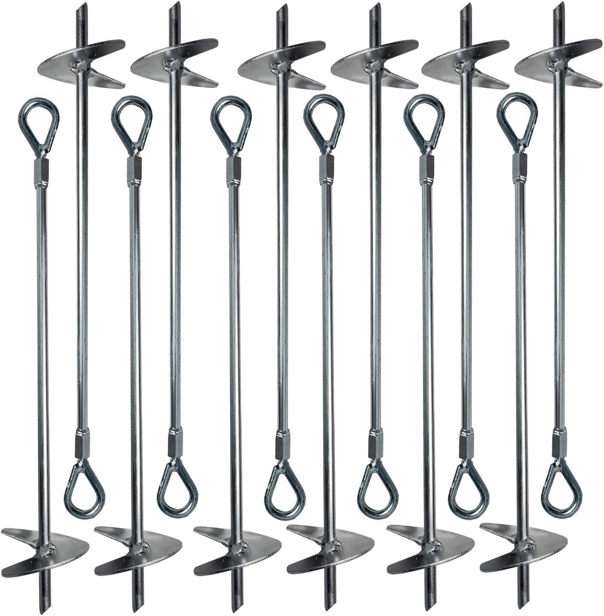 Black 18 Inches Ground Anchor 12 Pack T972723