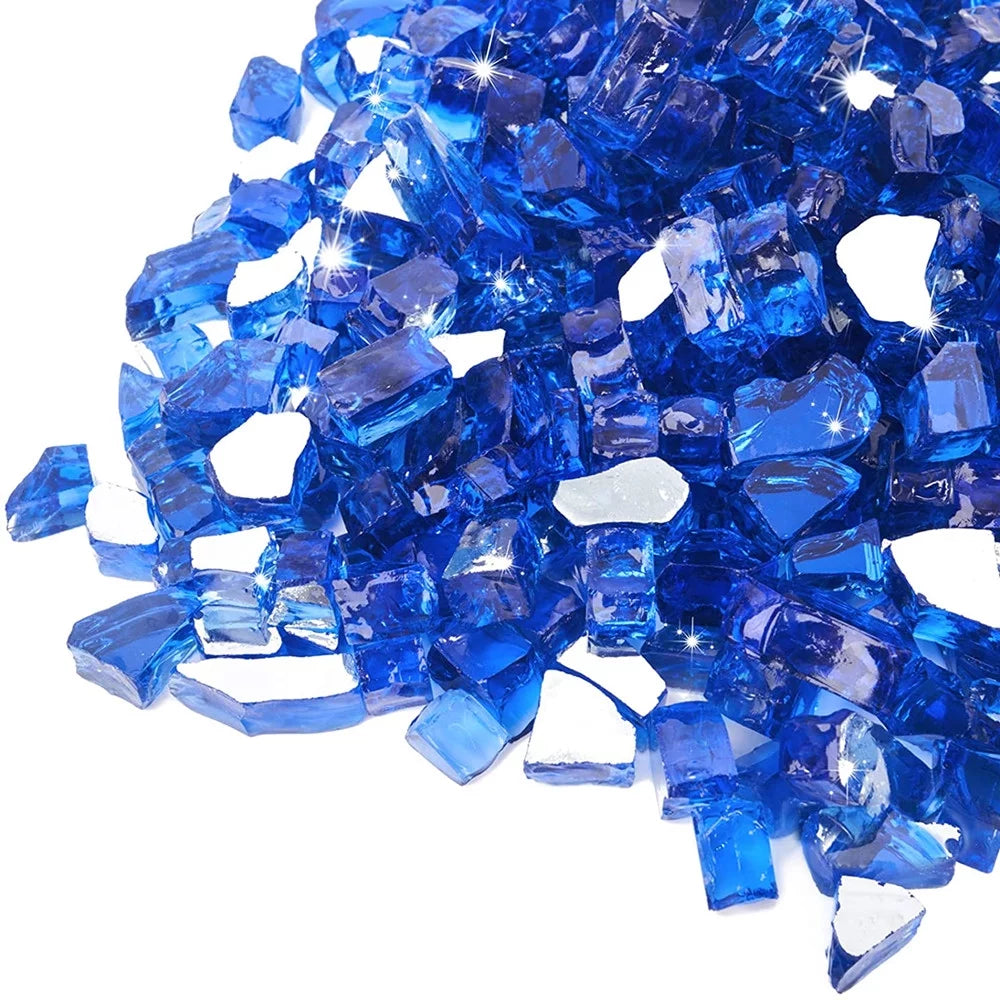10 lb 1/2" Cobalt Blue Reflective Fire Glass S250