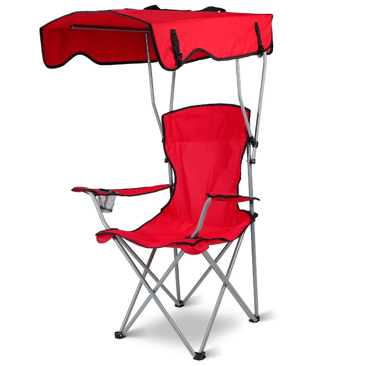 Foldable Canopy Chair with Cup Holder Red M587