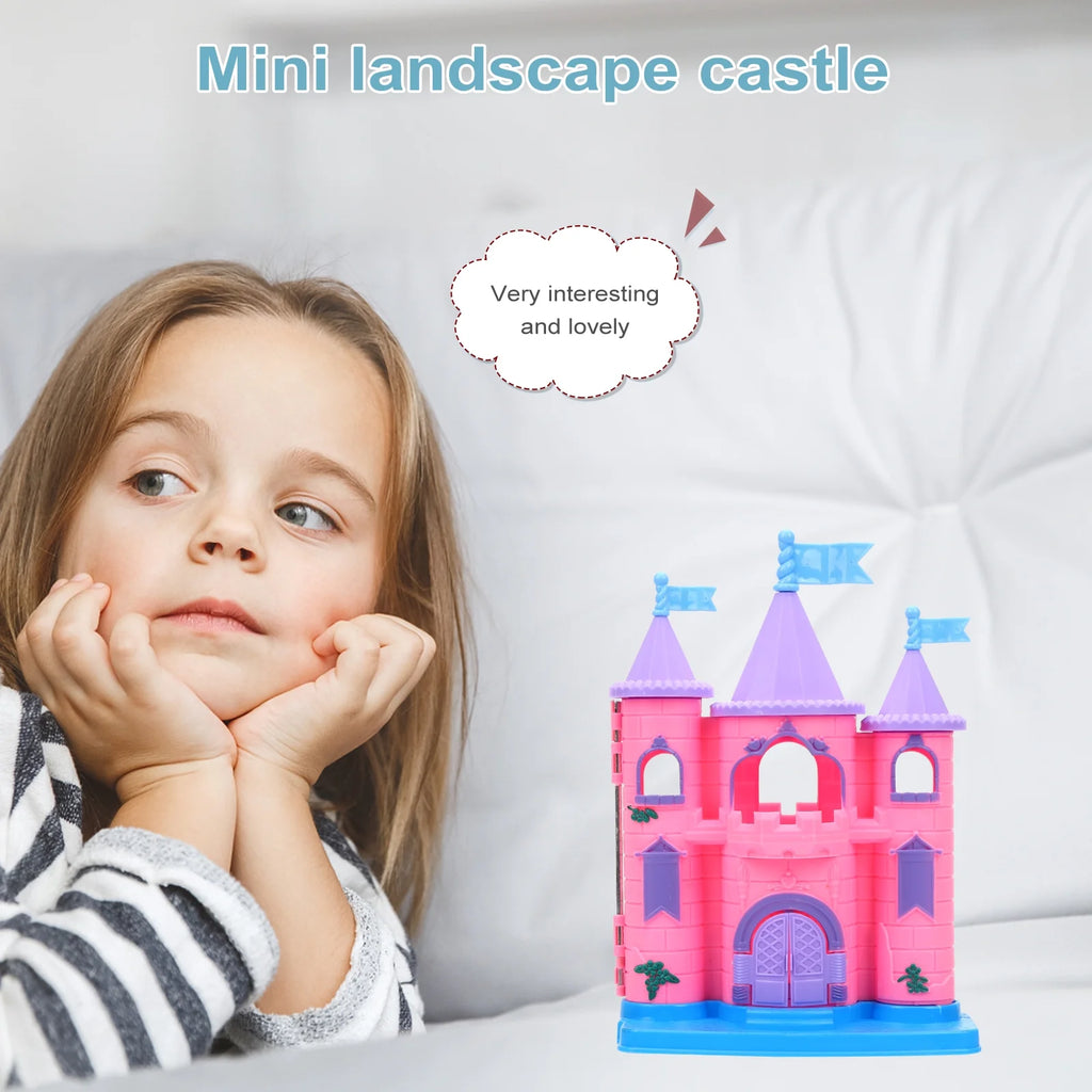 Plastic Castle Toy Dollhouse Miniature B6831