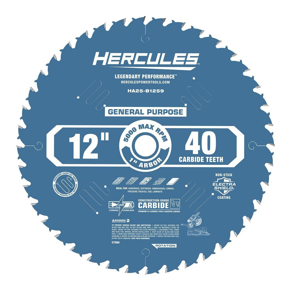 12 in. 40T Miter Saw Blade V5349