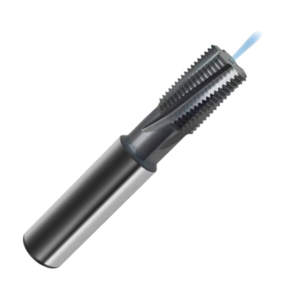 5/8-18 Internal 18 TPI 12mm Shank 4-Flute RH Solid Carbide Helical Flute Thread Mill J182