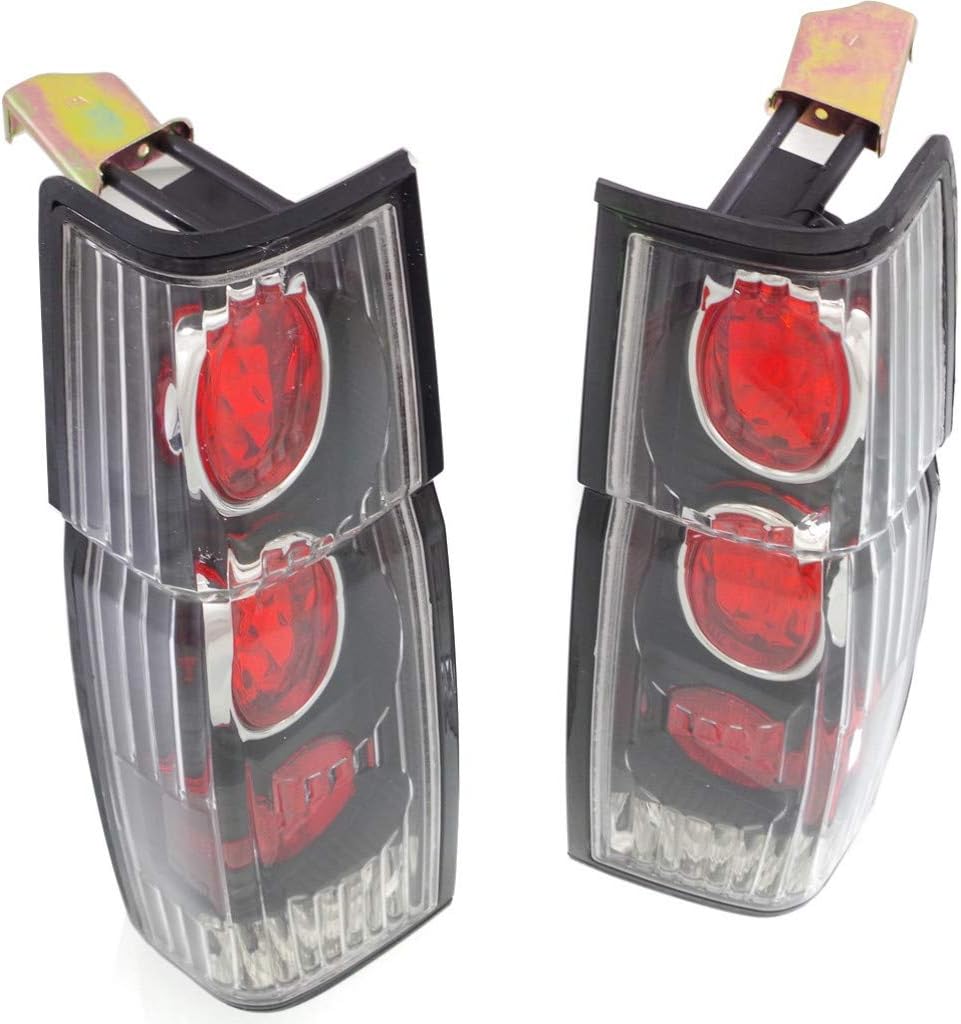 Black Clear Lens Tail Light Assembly for Nissan D21 L992