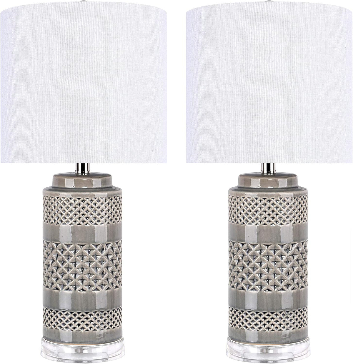 Navy Ceramic Table Lamp Set of 2 C810