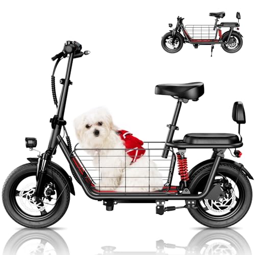 Electric Scooter with Seat, 14" Tire, 500W Motor, 25 Mile Range, 22MPH I52206