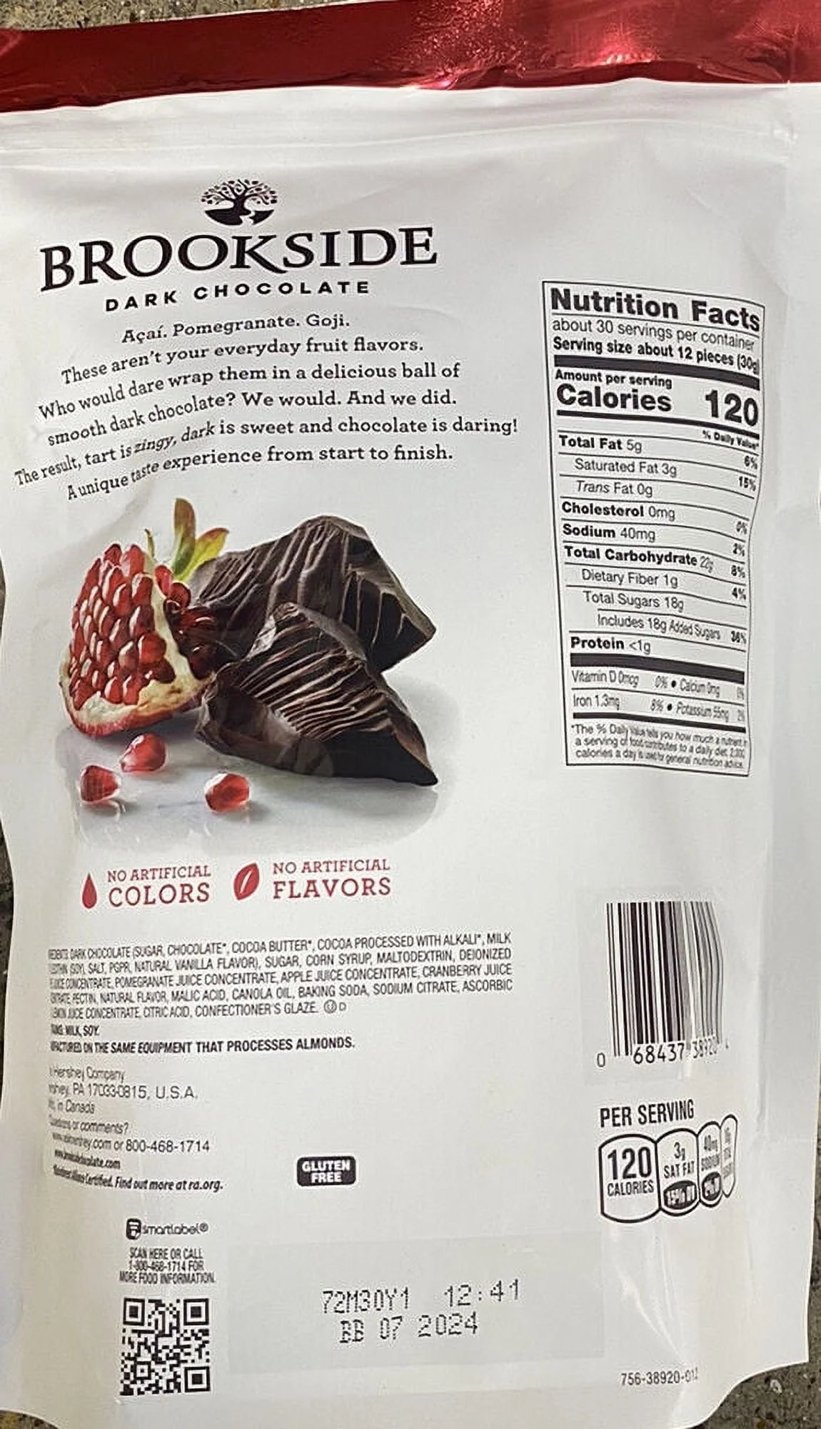 Dark Chocolate Pomegranate Candy 32 Oz Bag I8814