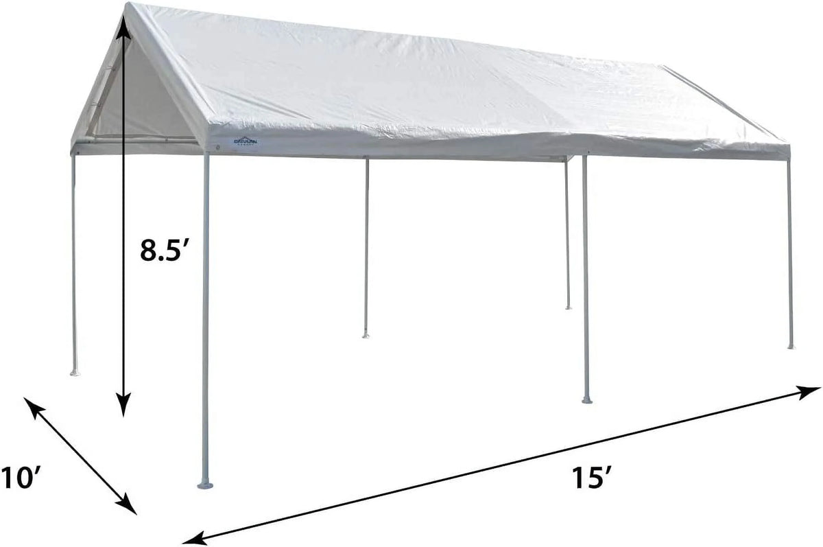 White 10' x 15' Carport Shelter A3141