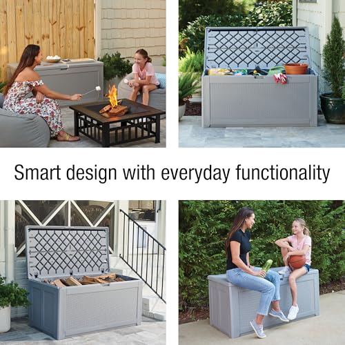 Extra Large Weather Resistant Resin Deck Box W2806