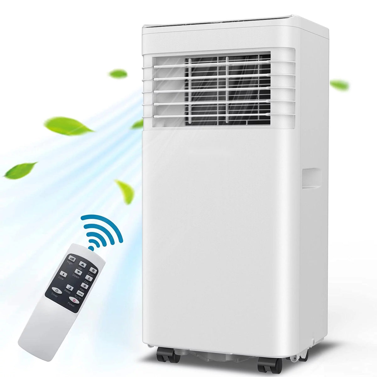 8,000 BTU Portable Air Conditioner with Remote and Window Kit, White E405