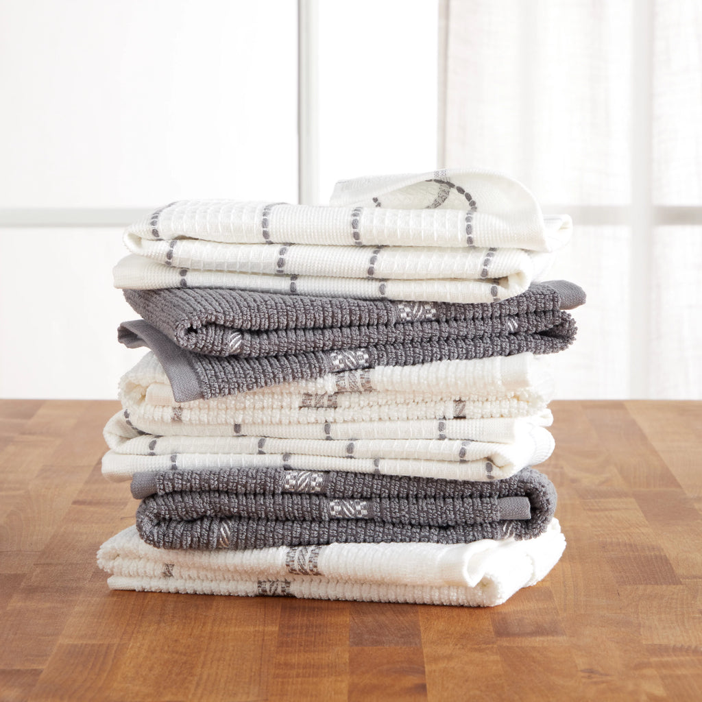 Grey Waffle Kitchen Towel Set 6-Pack T496156
