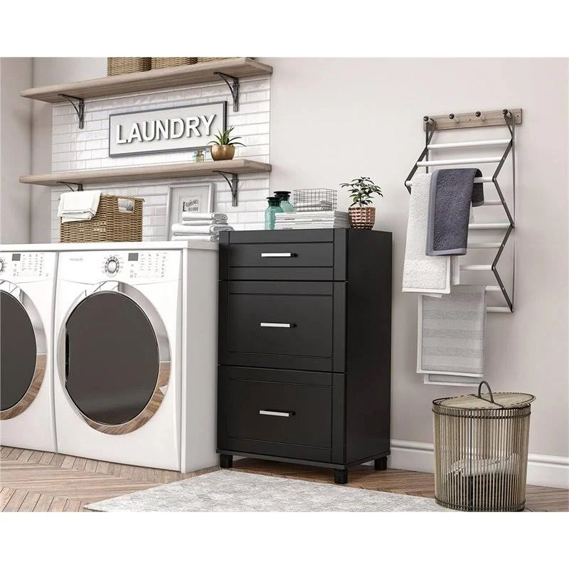 Black 3 Drawer Base Cabinet N349925