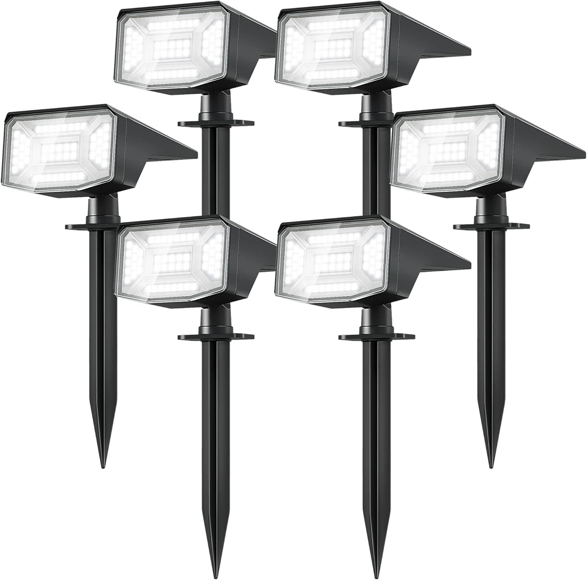IP65 28 LED Solar Spot Lights Outdoor Waterproof 6 Pack X975