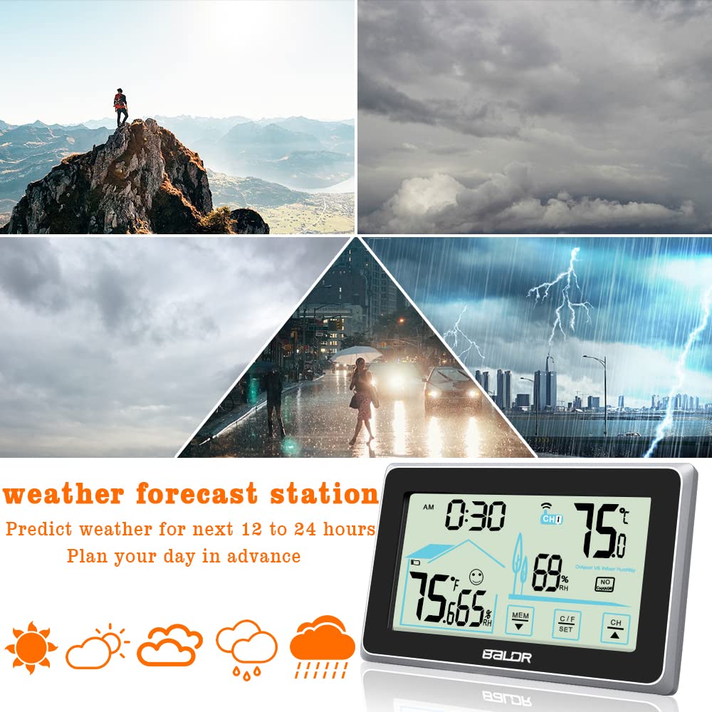 Wireless Indoor Outdoor Weather Station with Atomic Clock K859100