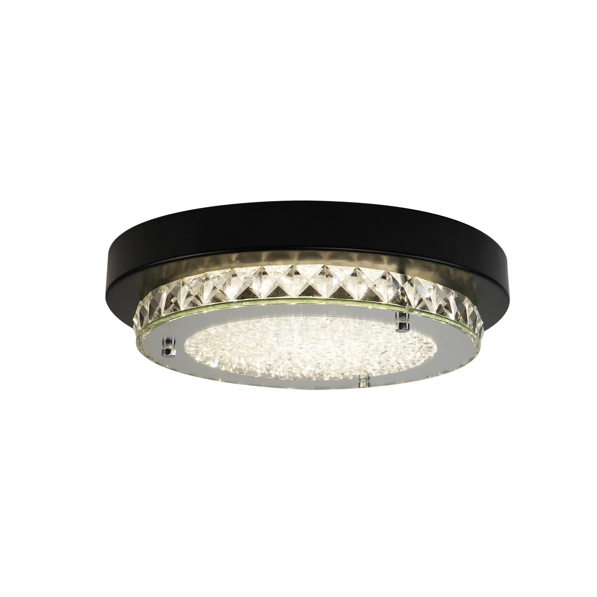 Black Crystal Flush Mount Ceiling Light F321626