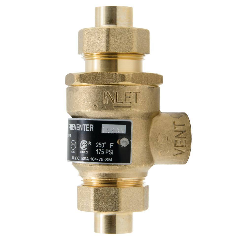 1/2 in. Cast-Brass Dual Check Vacuum Breaker V5002