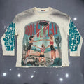 Roughplay Desert Retro Girls UFO Long‑Sleeve Distressed Tee